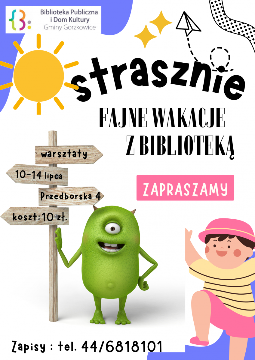 Biblioteka Publiczna w Gorzkowicach zaprasza na wakacje